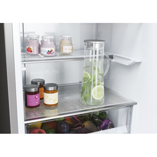 Haier Total No Frost Fridge Freezer - Silver - Close up of adjustable shelf shot