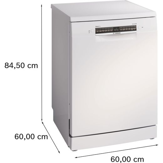 Bosch Series 4 Standard Dishwasher - White - Annotation - Dimension shot