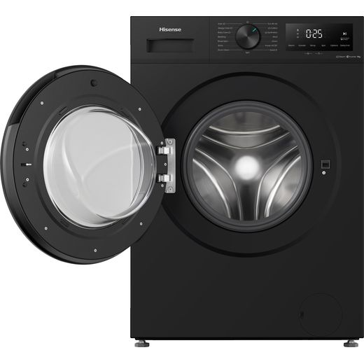 Hisense 1i Series WF1I9042BBP2 9kg Washing Machine with 1400 rpm - Black - front shot door open