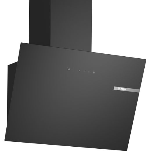 Bosch Series 2 DWK65DK60B 60 cm Chimney Cooker Hood - Black - Right perspective