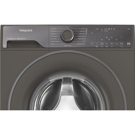 Hotpoint Fabric Care HB103WGCAREUK 10kg WiFi Connected Washing Machine with 1400 rpm - Dark Grey - Control panel