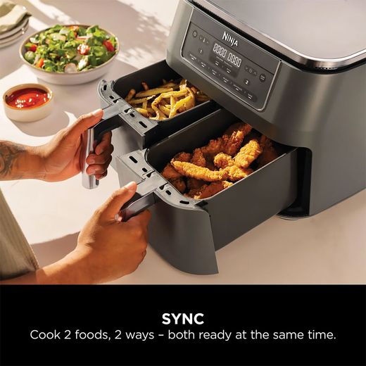 Ninja 6-in-1 Dual Zone DZ300UK Air Fryer - Grey - Annotation - Sync