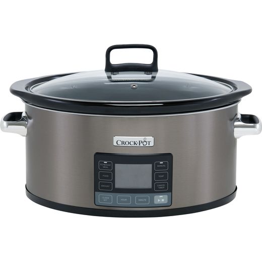 Crockpot TimeSelect CSC066 5.6 Litre Slow Cooker - Brushed Stainless Steel