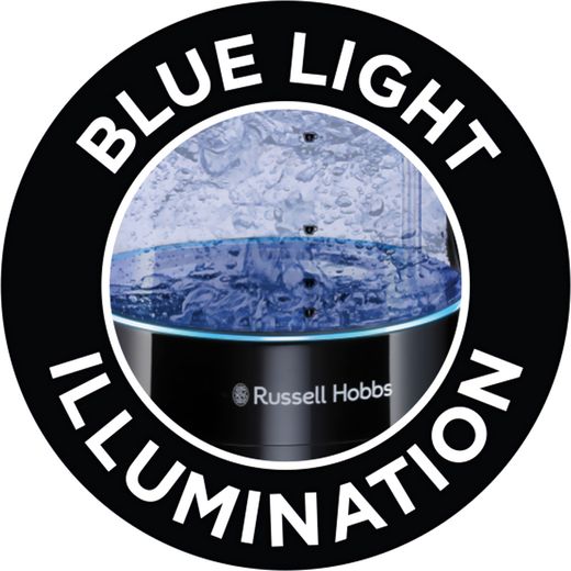 Russell Hobbs Classic Glass 26080 Kettle - Glass - Annotation - Blue light shot