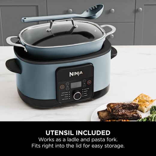 Ninja Foodi 8-in-1 PossibleCooker MC1001UK 8 Litre Multi Cooker - Sea Salt Grey - Annotation - Utensils included shot