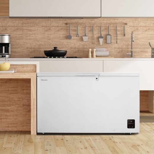 Hisense Chest Freezer - White - Chest freezer in kitchen shot 