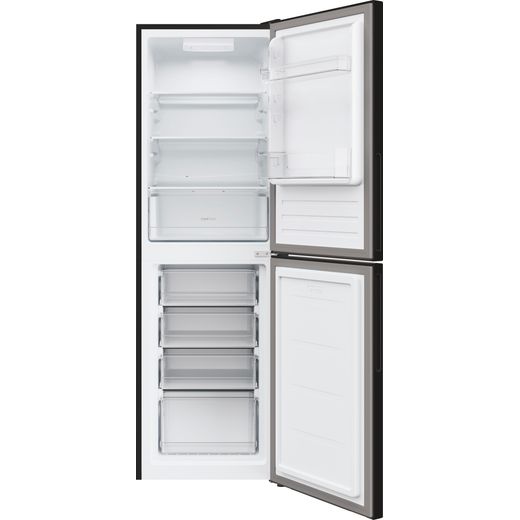 Candy CCT3L517EBK-1 176cm 50/50 Fridge Freezer - Black - front with door open shot