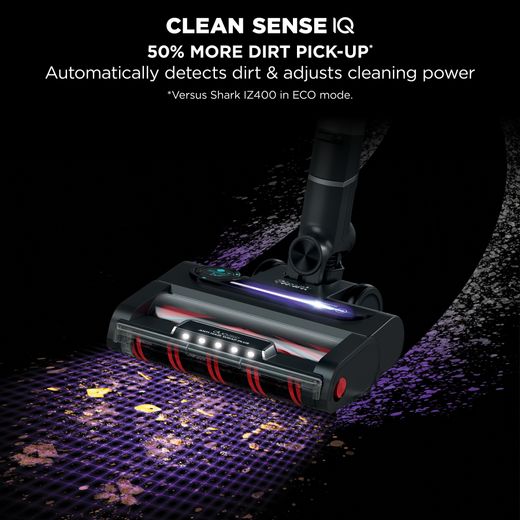 Shark Stratos with Anti-Hair Wrap Plus & Clean Sense IQ IZ420UKT Cordless Vacuum Cleaner with up to 120 Minutes Run Time - Charcoal Grey / Silver - Clean sense IQ