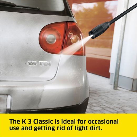 Kärcher K 3 Classic Pressure Washer - Annotation - Getting rid of light dirt shot