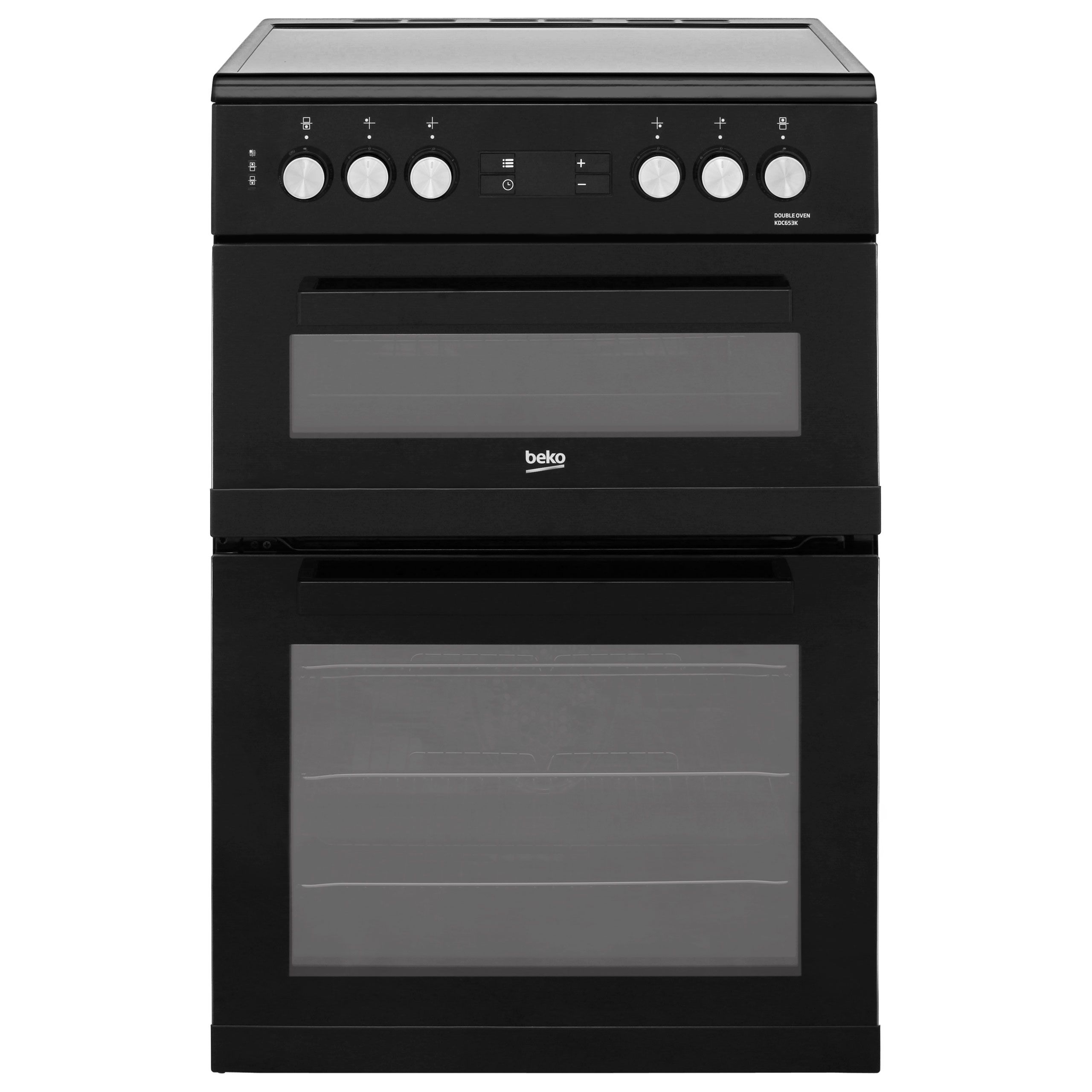 Beko KDC653K 60cm Electric Cooker with Ceramic Hob - Black - A/A Rated, Black