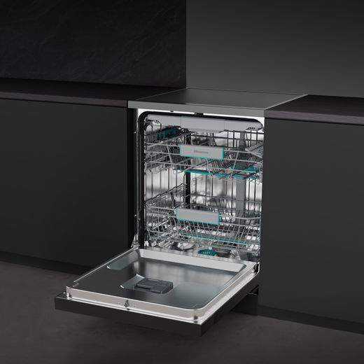 Hisense Standard Dishwasher - Stainless Steel - Dishwasher in kitchen shot 