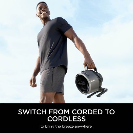 Shark FA050UK Fan Grey - Annotation - Corded to cordless shot