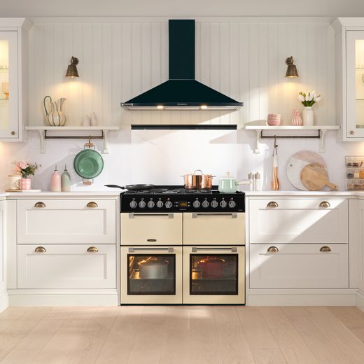 Leisure Chefmaster 100cm Dual Fuel Range Cooker - Cream - Range cooker in kitchen