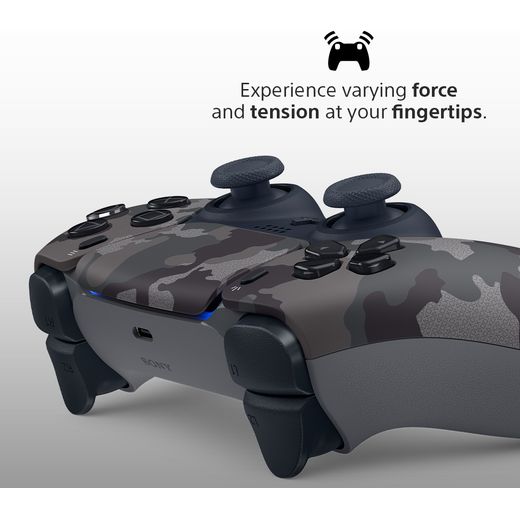 PlayStation DualSense™ Gaming Controller For PlayStation 5 - Grey Camouflage - Annotation - Tension at your fingertips