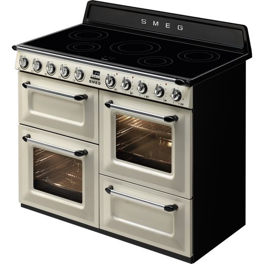 Smeg Victoria Electric Range Cooker with Zone induction hob Hob - Cream