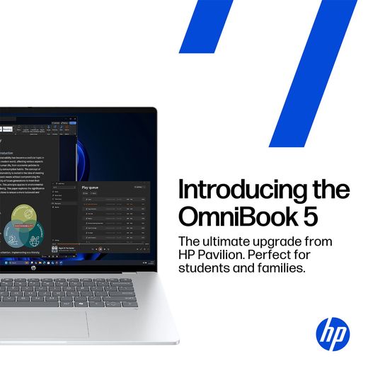 HP OmniBook 5 16-bc1001na 16" Laptop - AMD Ryzen™ 7, 1TB SSD, 16 GB RAM - Silver - Annotation - OmniBook 5