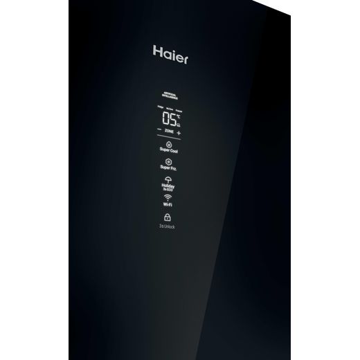 Haier 3D 60 Series 7 HTW7620DNGB Wifi Connected 205cm High No Frost Fridge Freezer - Black - Control panel