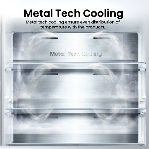 Hisense PureFlat American Fridge Freezer - Stainless Steel - Annotation - Metal tech cooling shot