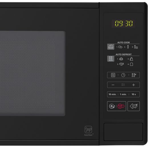 LG MH6042D 20 Litre 25cm High, Freestanding Small Microwave With Grill - Black - Control panel shot