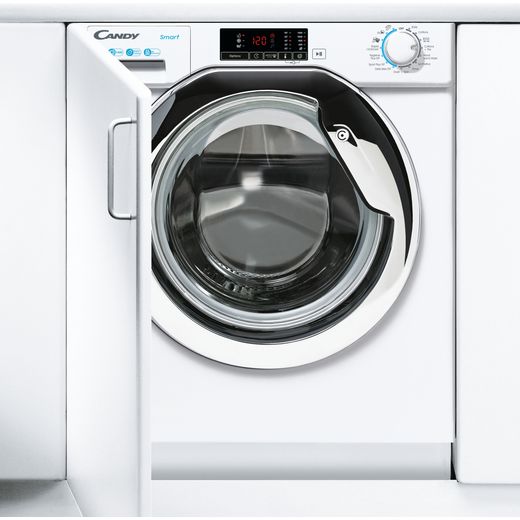 Candy CBW48D1XCE/1 Integrated 8Kg Washing Machine with 1400 rpm - White / Chrome - C Rated