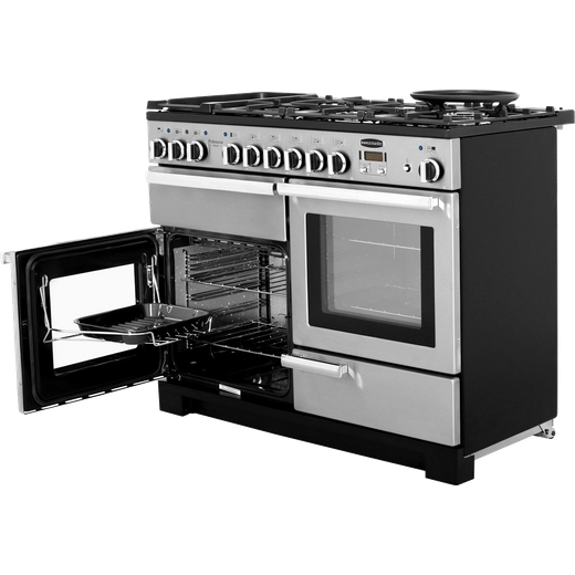 Rangemaster Professional Deluxe 110cm Dual Fuel Range Cooker - Stainless Steel