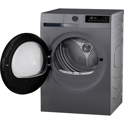 Candy Quick Pro GD 10N1BR-80 10Kg Heat Pump Tumble Dryer - Graphite - Door open