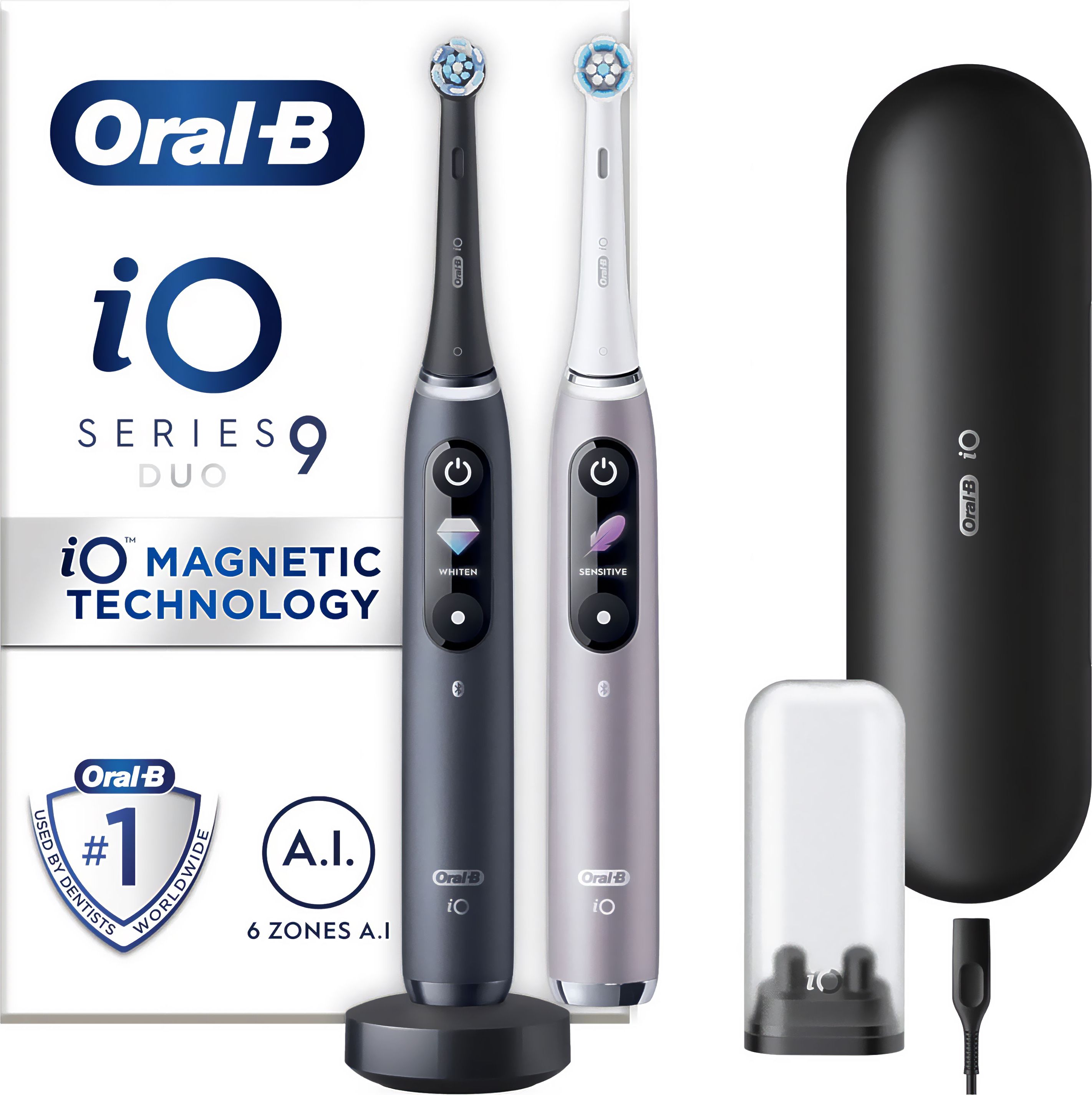 Oral-B iO Series 9 Electric Toothbrush - Duo Pack - Black