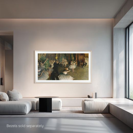 Samsung The Frame 85" 4K Ultra HD Neo QLED Smart TV - tv in living room shot 