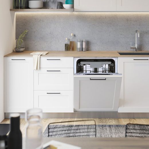 Hisense Fully Integrated Slimline Dishwasher - Silver Control Panel - Dishwasher in kitchen