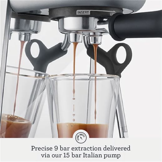 Sage The Bambino Espresso Coffee Machine - Stainless Steel - Annotation - 9 bar pressure shot