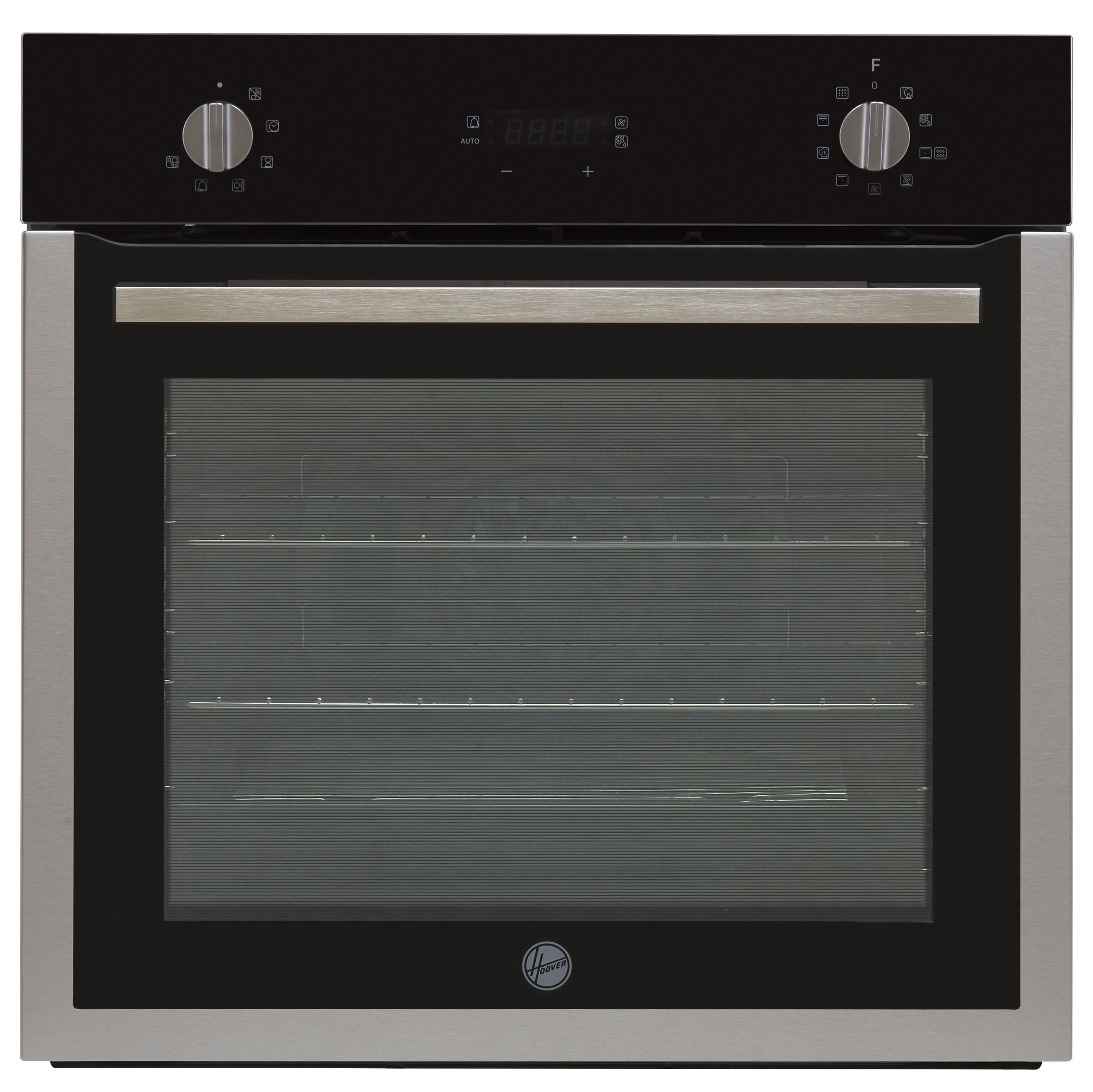 Hoover H-OVEN 300 HOC3UB5858BI Built In Electric Single Oven and Pyrolytic Cleaning - Black / Stainless Steel - A Rated, Black