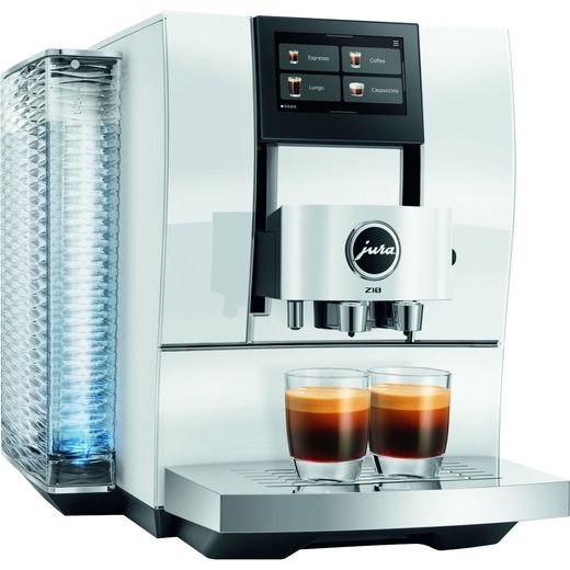Jura Z10 15846 Bean to Cup Coffee Machine - Diamond White - right perspective shot