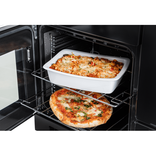 Rangemaster Toledo + TOLP110DFFGB/C 110cm Dual Fuel Range Cooker - Black / Chrome