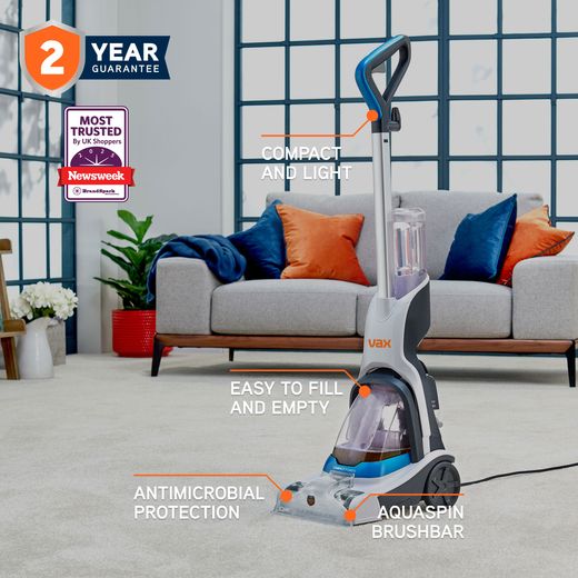 Vax Compact Power CWCPV011 Carpet Cleaner - Annotation - 2yrs warranty shot