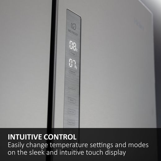 Haier 70/30 Total No Frost Fridge Freezer - Silver  - Annotation - Control panel shot