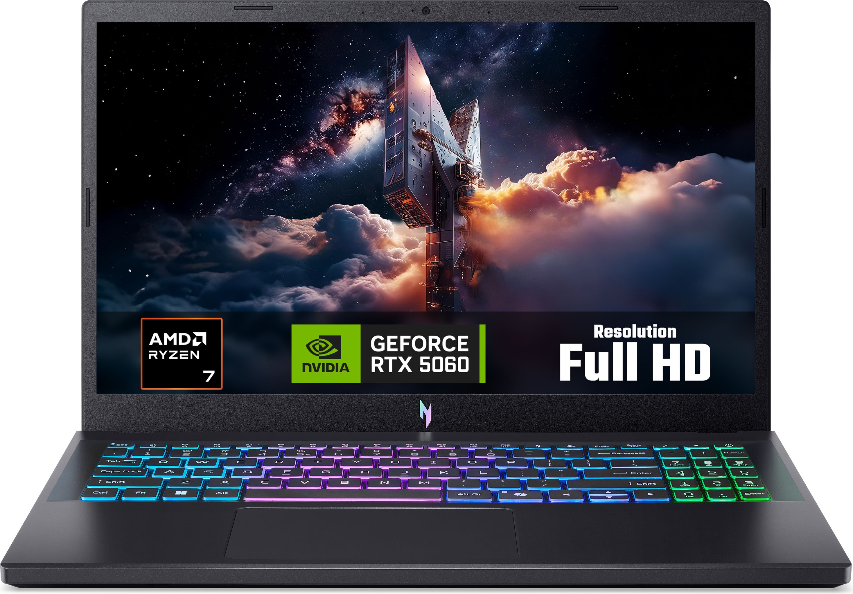 Acer Nitro V 15 - Gaming Laptop - 15.6 inch - AMD Ryzen 7 - NVIDIA GeForce RTX 5060 - 512GB SSD - Black