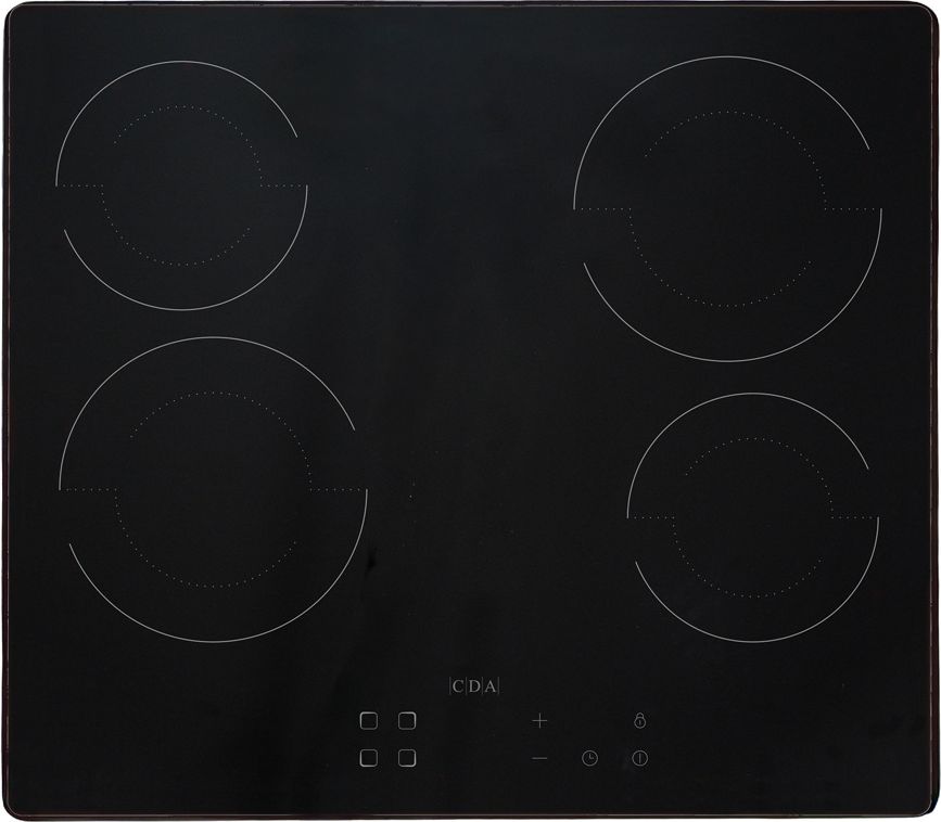 CDA 4 Zone Ceramic Hob - Black - SCC060FR