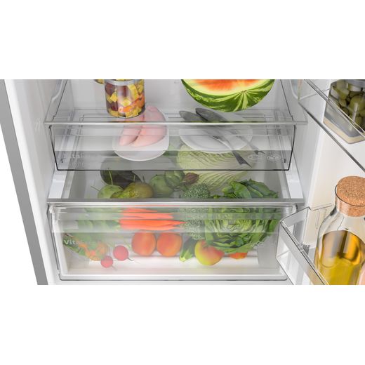 Bosch Series 4 70/30 Frost Free Fridge Freezer - Stainless Steel Effect - High perspective shot