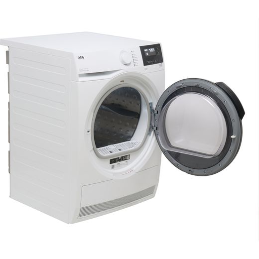 AEG 7000 SENSIDRY® TR718A4B 8Kg Heat Pump Tumble Dryer - White - Door open
