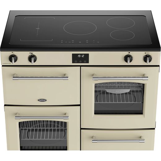 Belling Farmhouse 100Ei 100cm Electric Range Cooker with Induction Hob - Cream - Top view shot