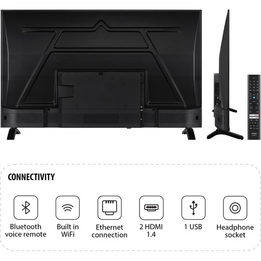 Toshiba 40" Full HD LCD Smart Fire TV [2026] - Annotation - Connectivity