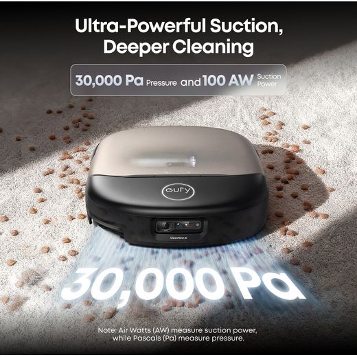 Eufy Omni S2 Robotic Vacuum Cleaner - Black - Annotation - 30000Pa pressure