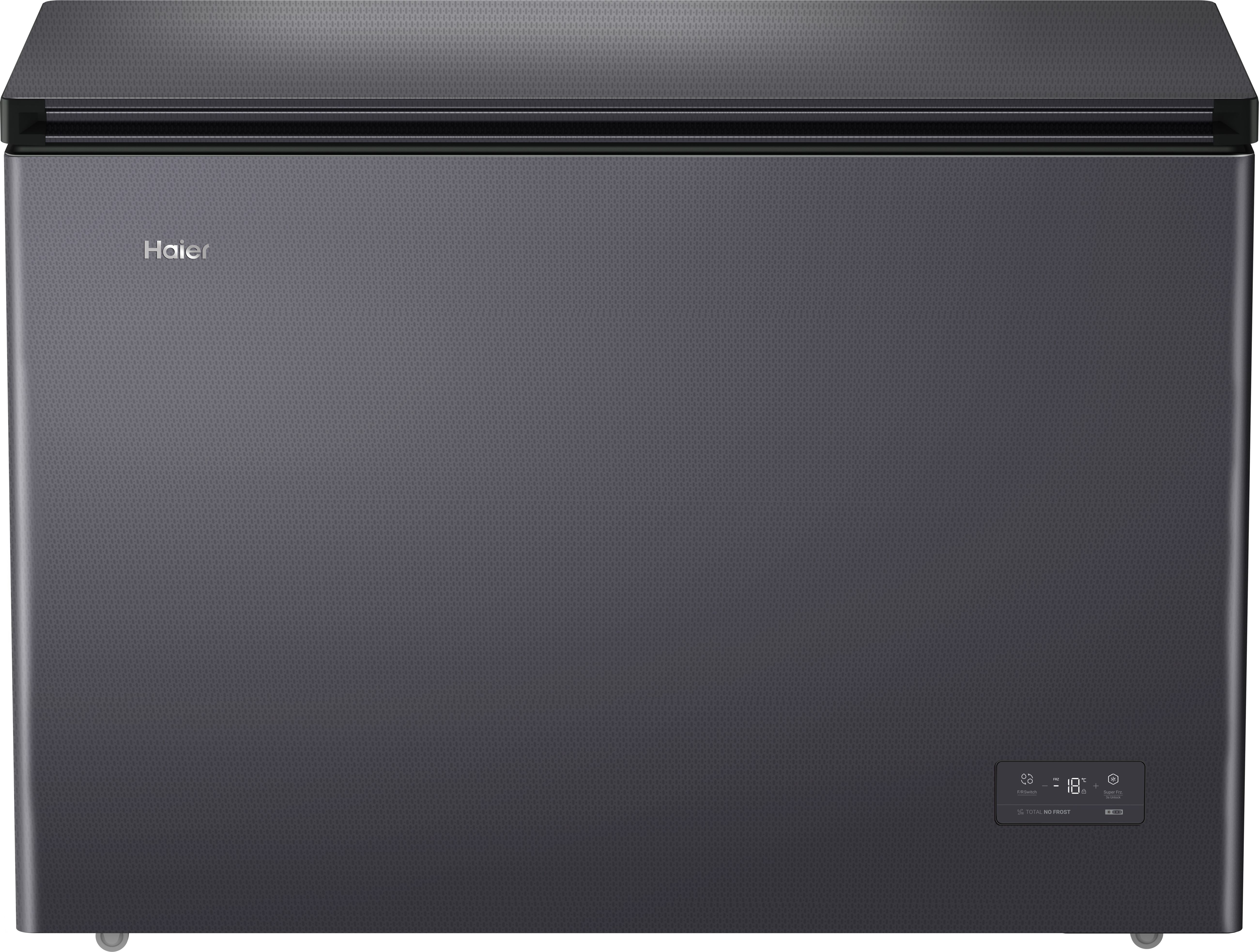 Image of Haier HCE300NFEK Total No Frost Chest Freezer - Dark Inox - E Rated, Stainless Steel