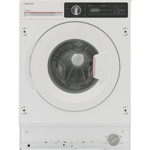 Sharp ES-NIH714BWC-EN Integrated 9Kg Washing Machine with 1400 rpm - White - C Rated