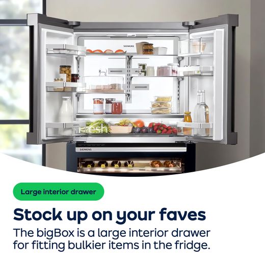Siemens IQ-700 American Fridge Freezer - Black - AO Annotation -  BigBox