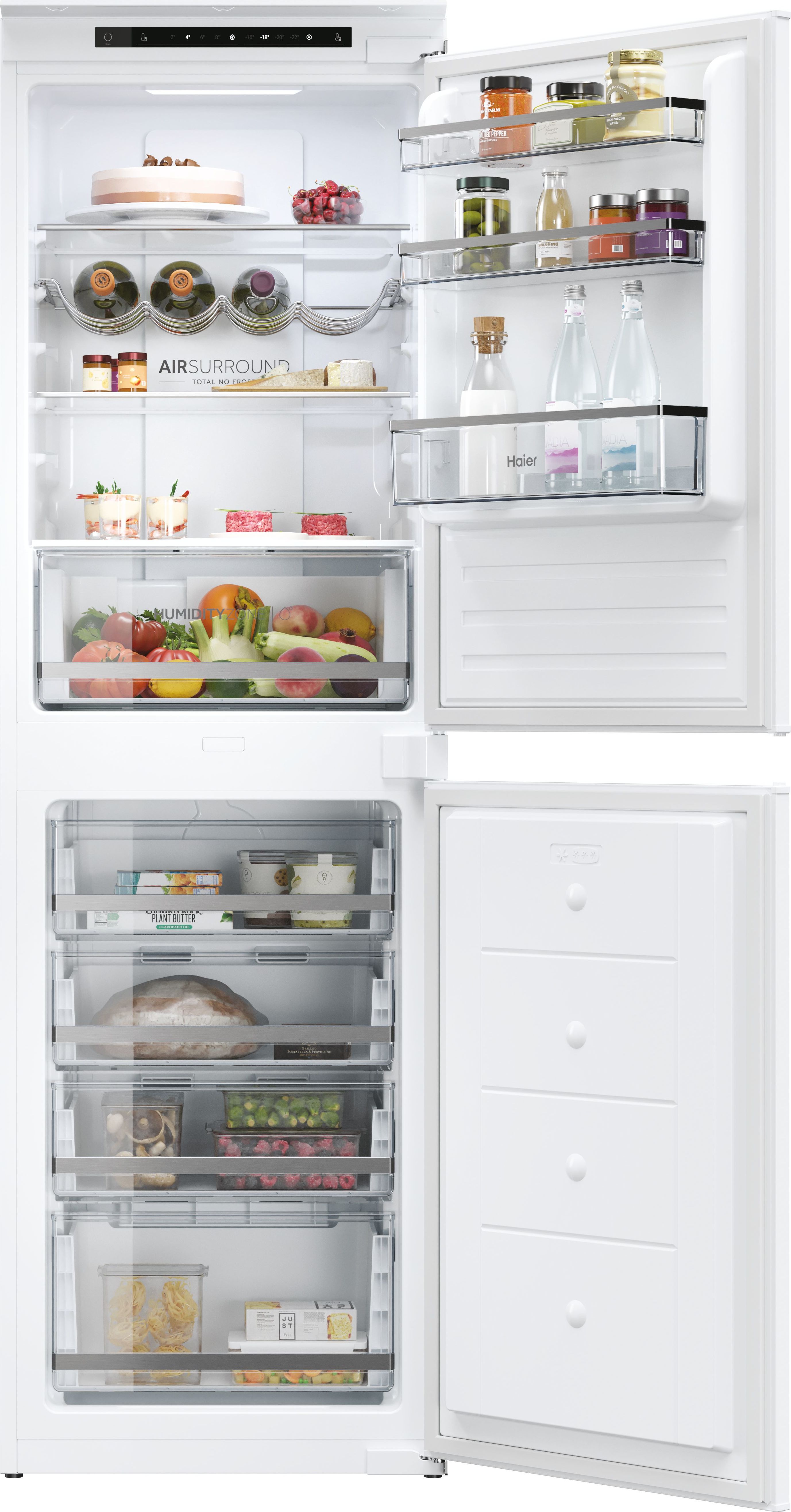 Haier HB50T618FMK Built-in Fridge Freezer - 242L Total Capacity - No Frost - White