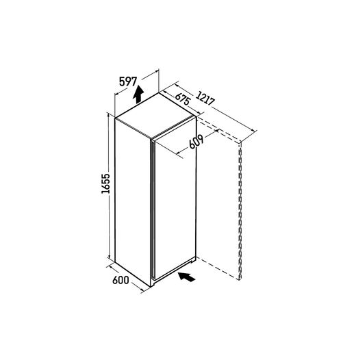 Liebherr FNd5026 166cm Upright Freezer - White - Dimensions