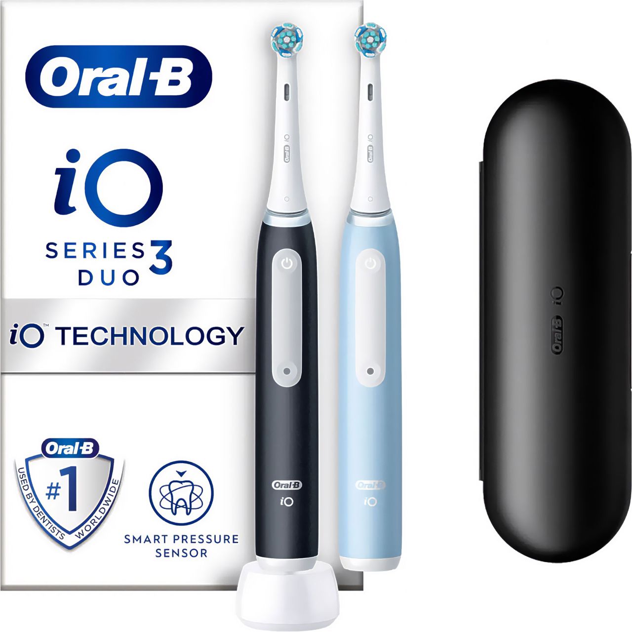 Oral-B iO3 electric toothbrush 2-pack | ORAIO3DUO_BBK | ao.com