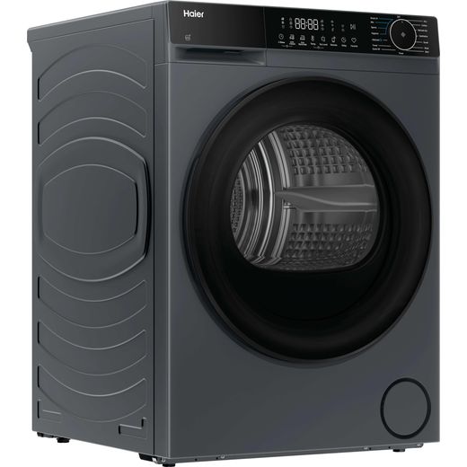 Haier X Series 5 HD80-D357GU1-UK Wifi Connected 8Kg Heat Pump Tumble Dryer - Graphite - Right perpsective shot
