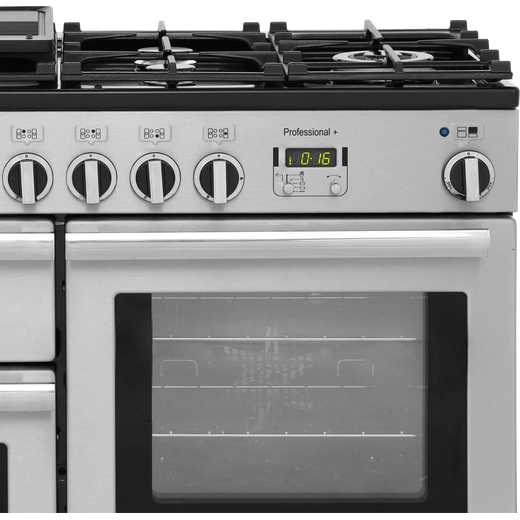 Rangemaster Professional Plus 110cm Dual Fuel Range Cooker - Stainless Steel 